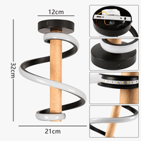 Plafonnier LED en Bois Ondulé Design Moderne - Long Tube Décoratif | Marco Lucetti