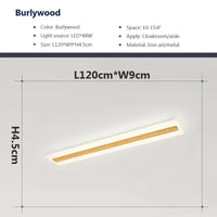 Plafonnier LED en Bois pour une Déco Élégante | Marco Lucetti A120CM / Lumière blanche