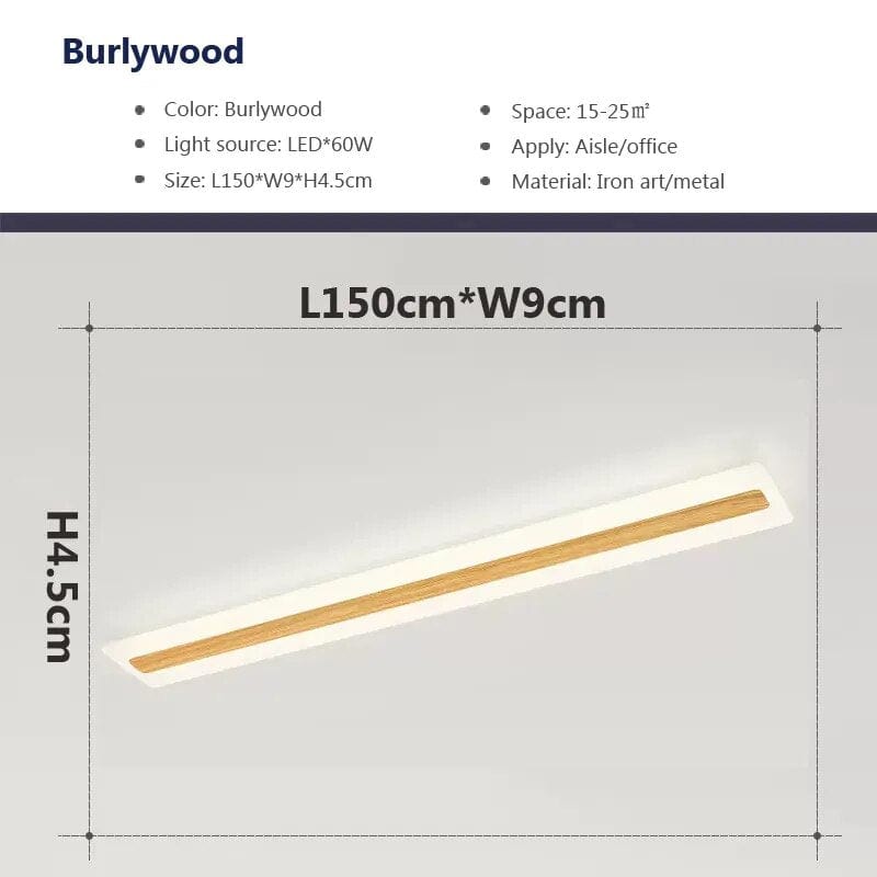 Plafonnier LED en Bois pour une Déco Élégante | Marco Lucetti A150CM / Lumière blanche