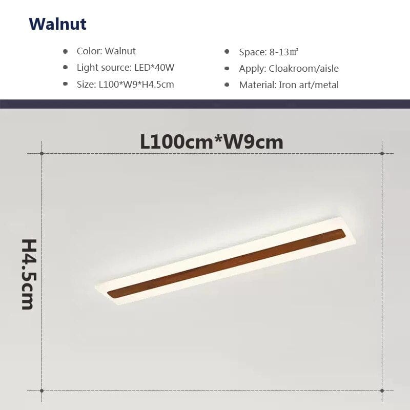 Plafonnier LED en Bois pour une Déco Élégante | Marco Lucetti B100CM / Lumière blanche