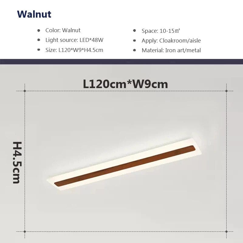 Plafonnier LED en Bois pour une Déco Élégante | Marco Lucetti B120CM / Lumière blanche