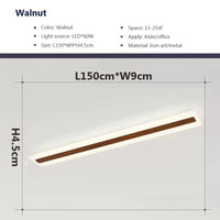 Plafonnier LED en Bois pour une Déco Élégante | Marco Lucetti B150CM / Lumière blanche