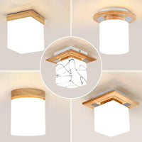 Plafonnier LED en bois - Style scandinave Square | Marco Lucetti