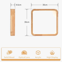 Plafonnier LED en bois Ultra-fin - Design nordique moderne