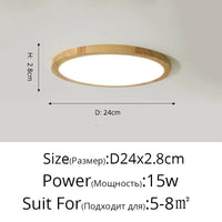 Plafonnier LED en bois authentique pour éclairage intérieur - Lumin'Wood