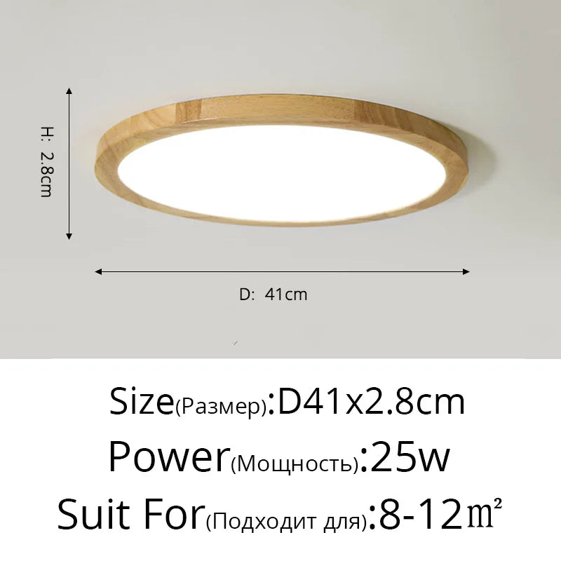 Plafonnier LED en bois authentique pour éclairage intérieur - Lumin'Wood