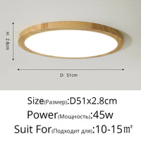 Plafonnier LED en bois authentique pour éclairage intérieur - Lumin'Wood