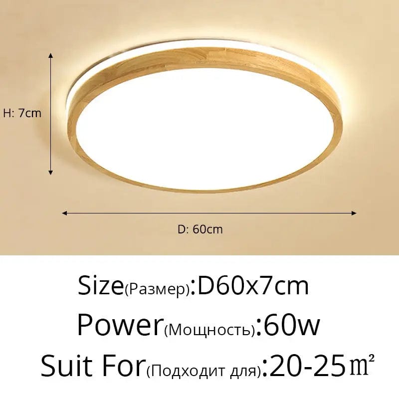 Plafonnier LED en bois véritable au design moderne - Parfait pour toutes vos pièces | Marco Lucetti