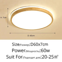 Plafonnier LED en bois véritable au design moderne - Parfait pour toutes vos pièces | Marco Lucetti