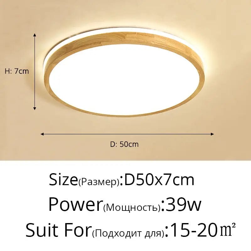 Plafonnier LED en bois véritable au design moderne - Parfait pour toutes vos pièces | Marco Lucetti