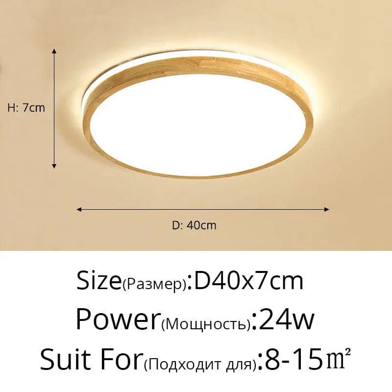 Plafonnier LED en bois véritable au design moderne - Parfait pour toutes vos pièces | Marco Lucetti