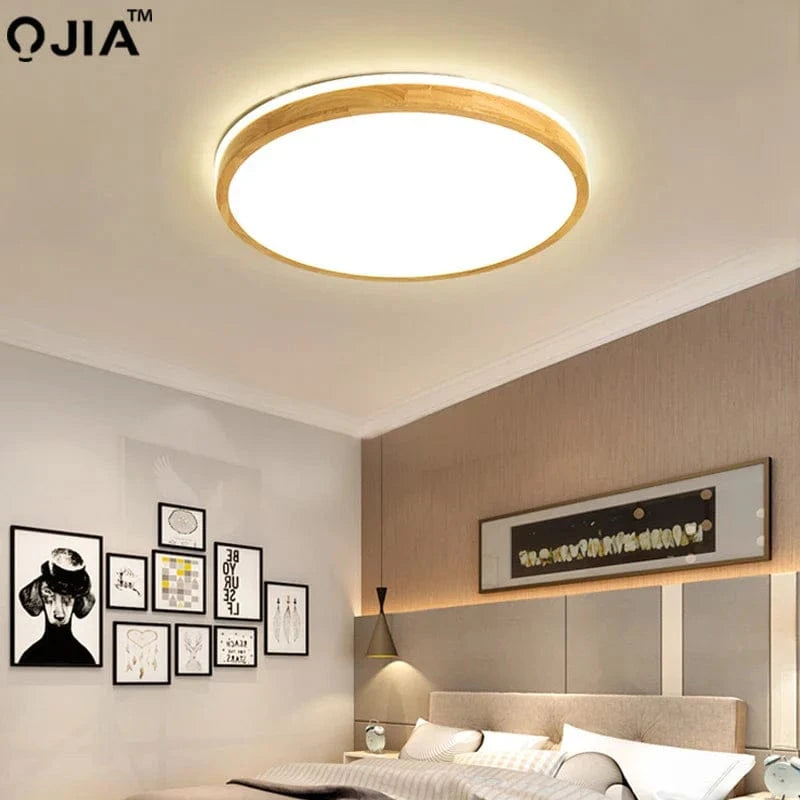 Plafonnier LED en bois véritable au design moderne - Parfait pour toutes vos pièces | Marco Lucetti