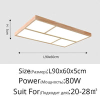 Plafonnier LED en bois véritable pour un intérieur moderne et décoratif | Marco Lucetti
