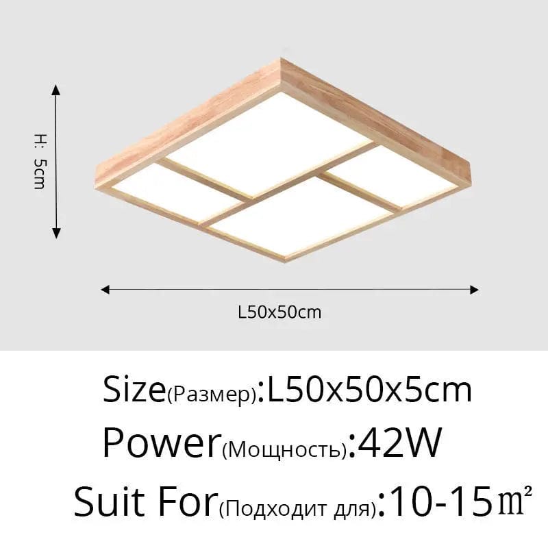 Plafonnier LED en bois véritable pour un intérieur moderne et décoratif | Marco Lucetti