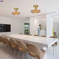 Plafonnier LED en Céramique Style Nordique et Cuivre IWHD Lamparas de Techo | Marco Lucetti