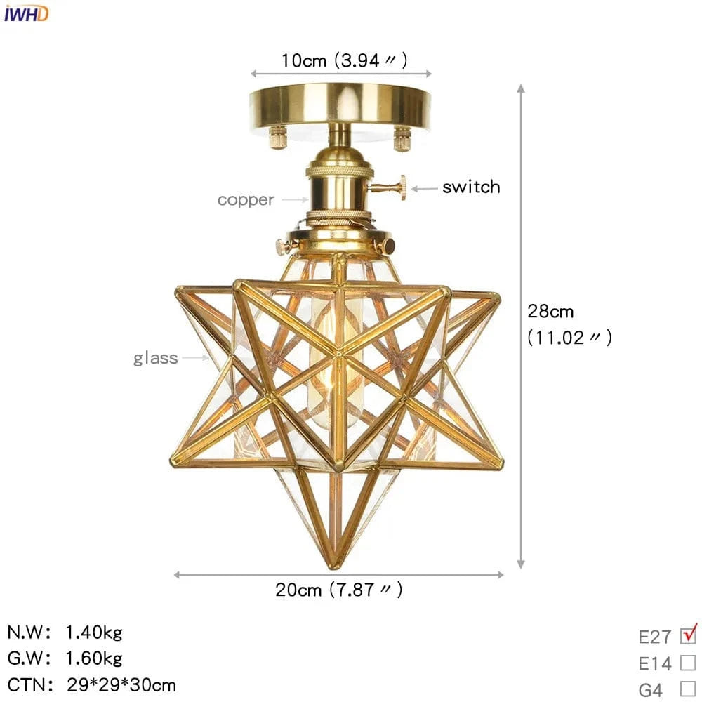 Plafonnier LED en Céramique Style Nordique et Cuivre IWHD Lamparas de Techo | Marco Lucetti Cuivre 5 / 4W