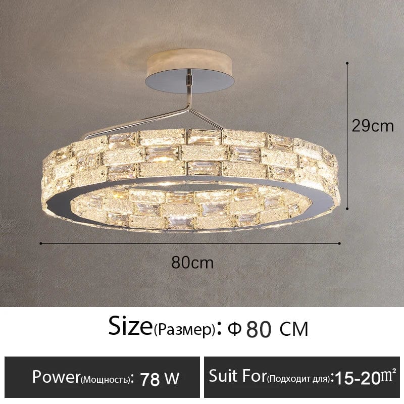 Plafonnier LED en cristal au design moderne - Luxe Illuminé | Marco Lucetti