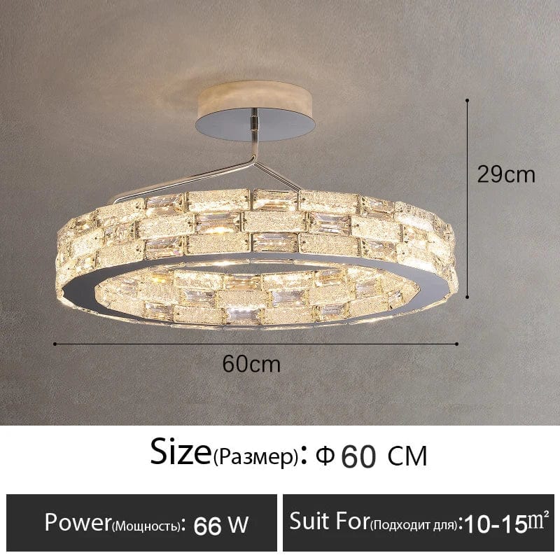 Plafonnier LED en cristal au design moderne - Luxe Illuminé | Marco Lucetti