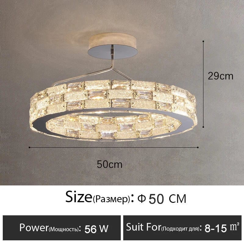 Plafonnier LED en cristal au design moderne - Luxe Illuminé | Marco Lucetti