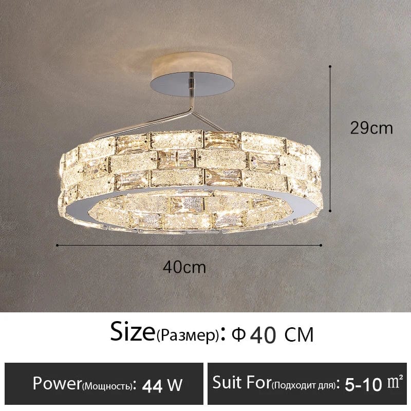 Plafonnier LED en cristal au design moderne - Luxe Illuminé | Marco Lucetti