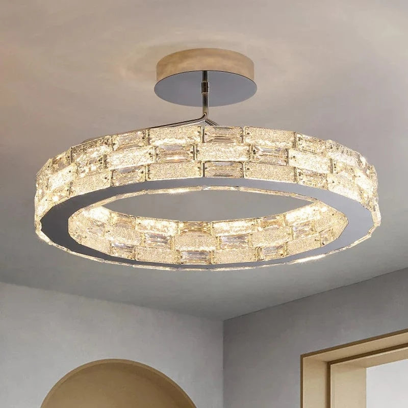 Plafonnier LED en cristal au design moderne - Luxe Illuminé | Marco Lucetti