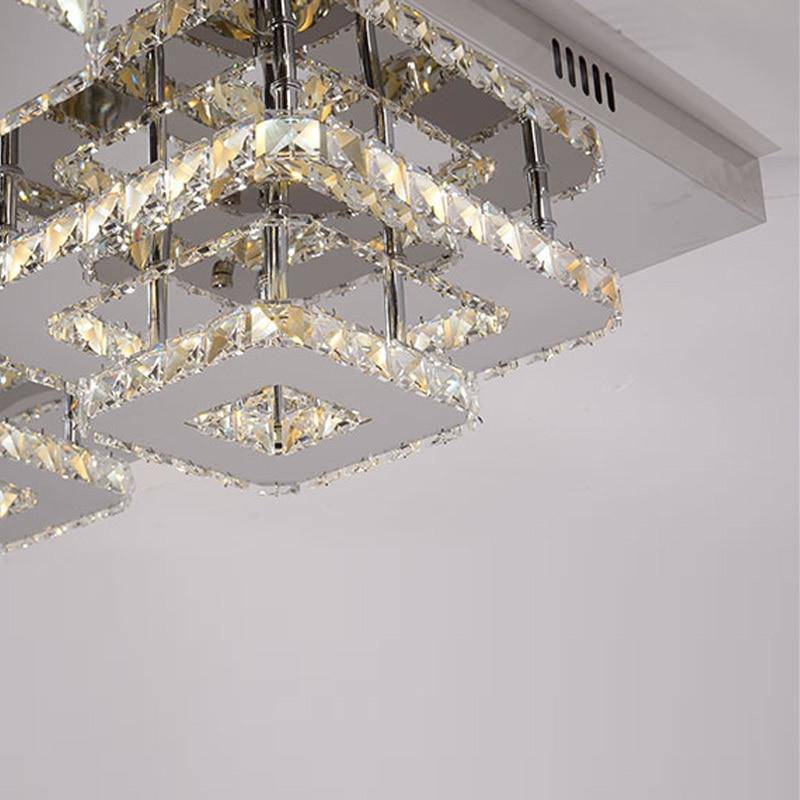 Plafonnier LED en cristal carré Square | Marco Lucetti