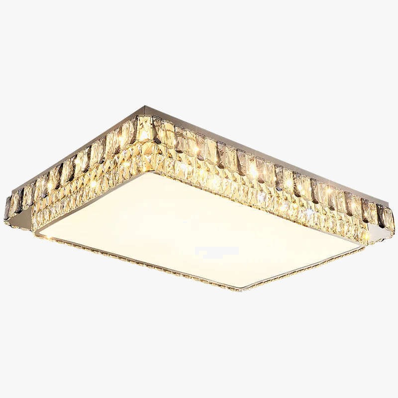 Plafonnier LED de Luxe en Cristal Rond Moderne