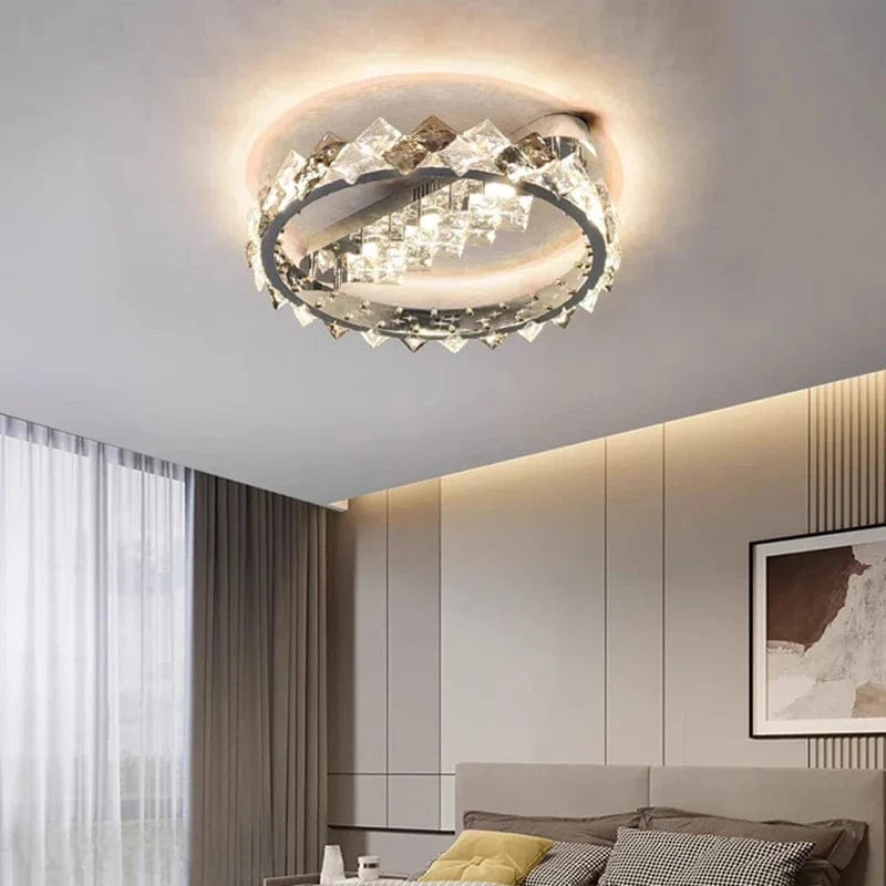 Plafonnier LED en cristal de luxe suspendu | Marco Lucetti