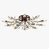 Plafonnier LED Floral en Cristal
