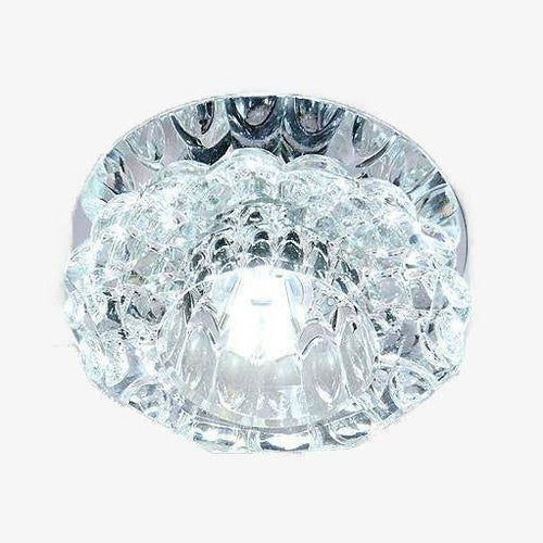 Plafonnier LED de luxe en cristal et miroir