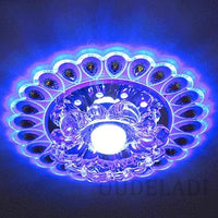 Plafonnier LED en Cristal Moderne pour Couloir, Allée et Porche | Marco Lucetti Bleu / Montage en surface