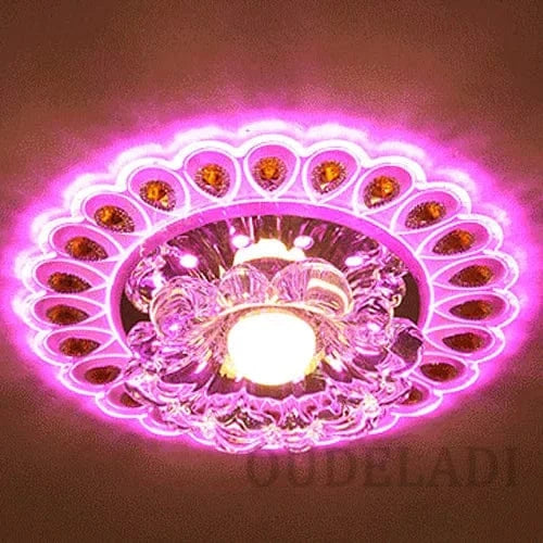 Plafonnier LED en Cristal Moderne pour Couloir, Allée et Porche | Marco Lucetti Rose / Montage en surface