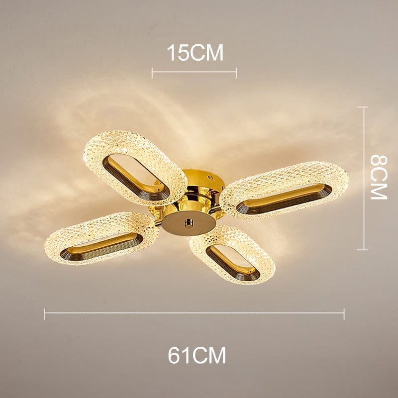 Plafonnier LED en cristal ovale Marvona - Style Moderne | Marco Lucetti