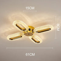 Plafonnier LED en cristal ovale Marvona - Style Moderne | Marco Lucetti