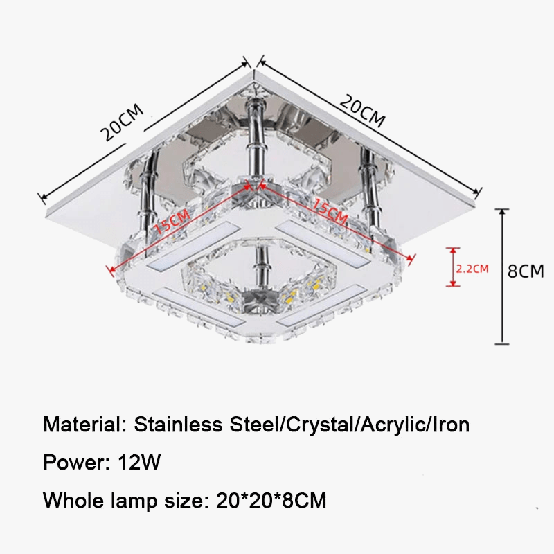 Plafonnier LED en cristal pour décoration intérieure moderne et élégante | Marco Lucetti