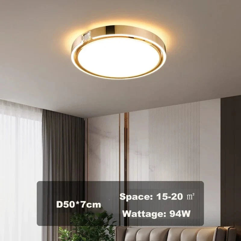 Plafonnier LED en diamant - Design nordique haut de gamme | Marco Lucetti Or 50cm