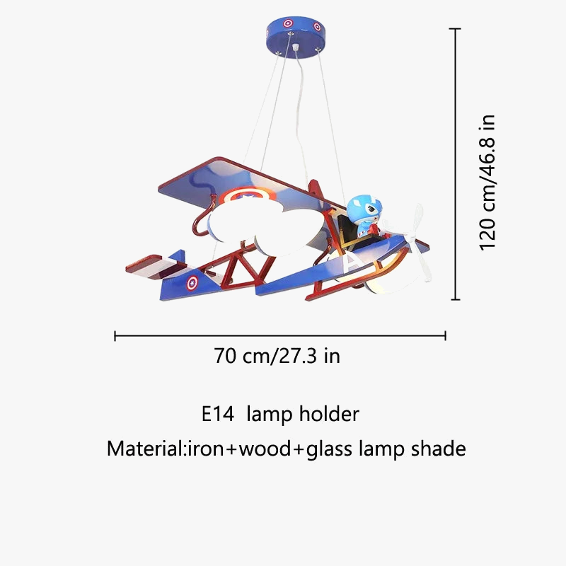 Plafonnier LED Avion Moderne pour Chambre d'Enfant
