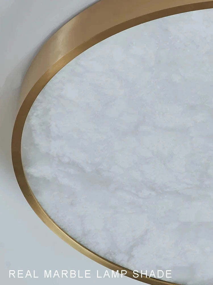 Plafonnier LED en Marbre - Design Moderne Cuivre Brossé | Marco Lucetti