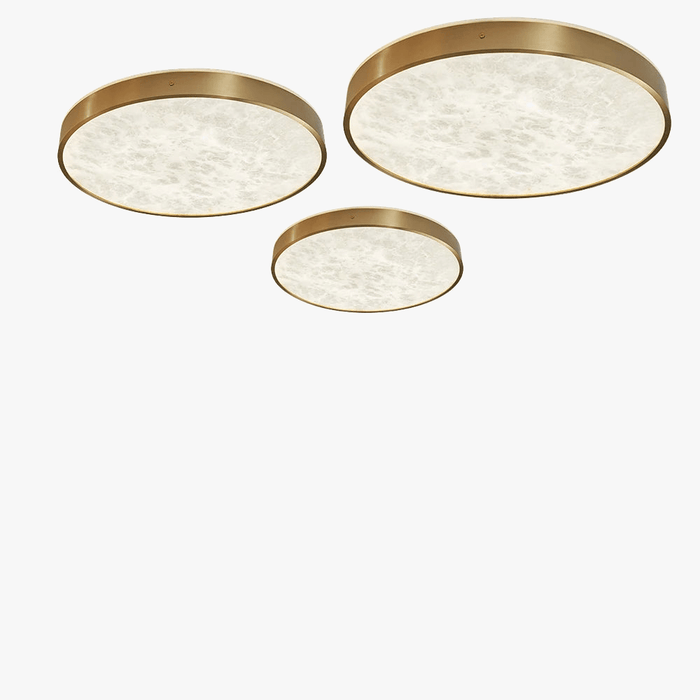 Plafonnier LED en Marbre Fin Design Simple et Moderne en Cuivre Brossé - Edition Deluxe | Marco Lucetti