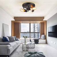 Plafonnier LED en métal avec ampoules Edison | Marco Lucetti