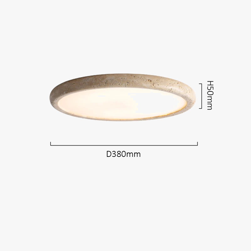 Plafonnier LED en travertin jaune de qualité supérieure
