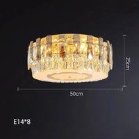 Plafonnier LED en verre de cristal - Intensité réglable - Décoration moderne | Marco Lucetti 50 cm / Dimmable