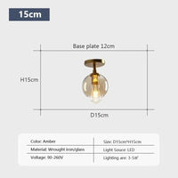 Plafonnier LED en verre de style minimaliste moderne | Marco Lucetti C15CM