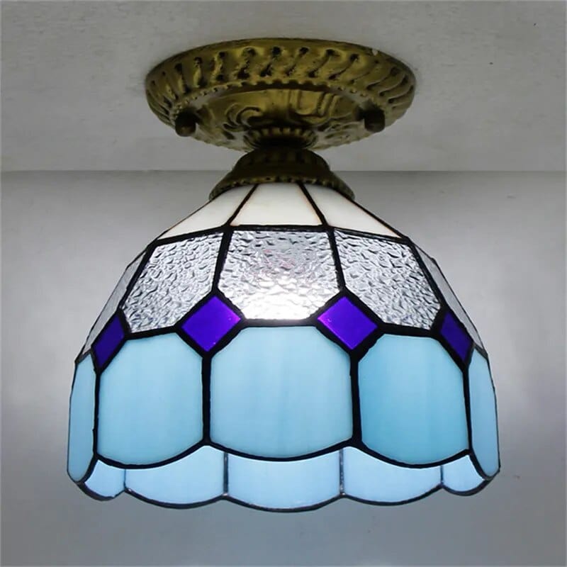 Plafonnier Led en verre design avec ampoule 7W E27 | Marco Lucetti