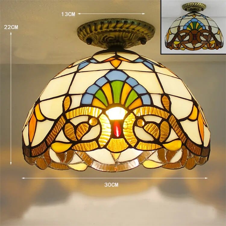 Plafonnier Led en verre design avec ampoule 7W E27 | Marco Lucetti E