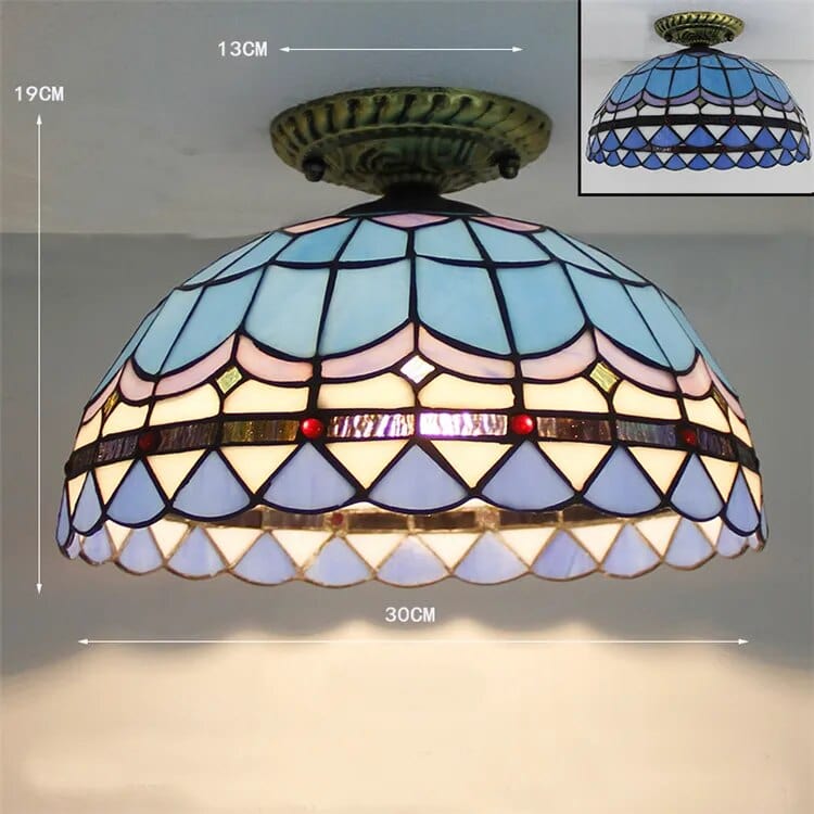 Plafonnier Led en verre design avec ampoule 7W E27 | Marco Lucetti F