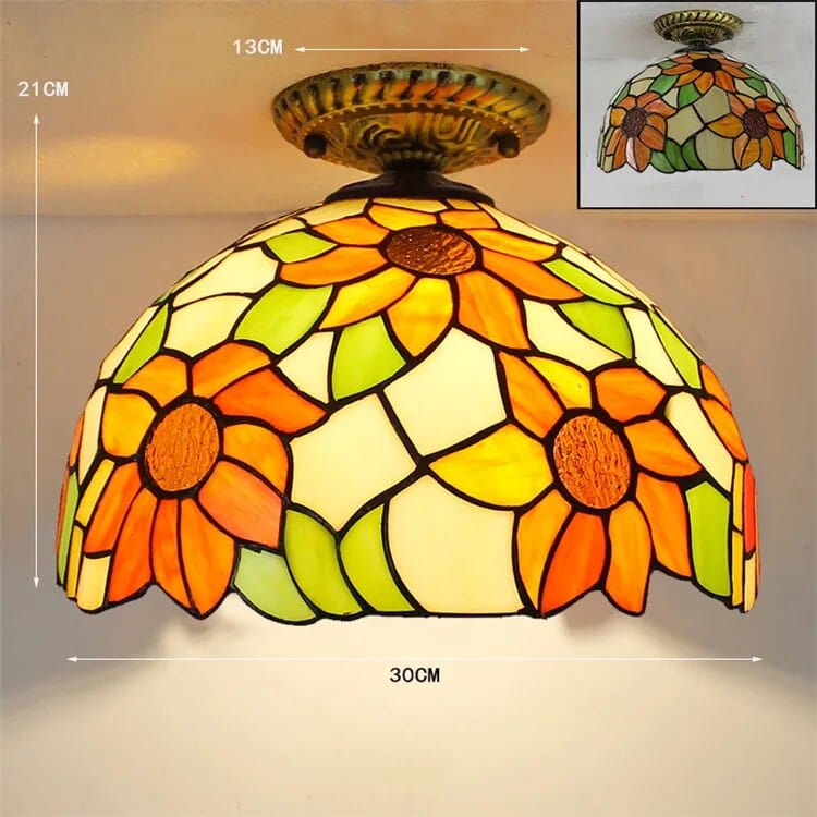 Plafonnier Led en verre design avec ampoule 7W E27 | Marco Lucetti H