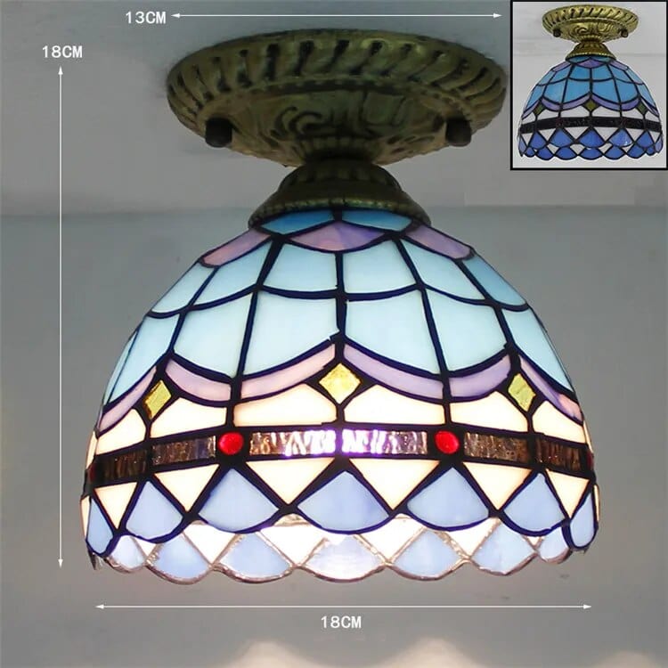 Plafonnier Led en verre design avec ampoule 7W E27 | Marco Lucetti L