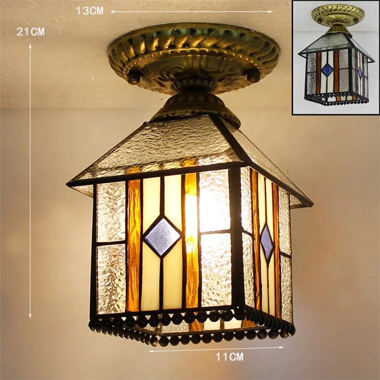 Plafonnier Led en verre design avec ampoule 7W E27 | Marco Lucetti M