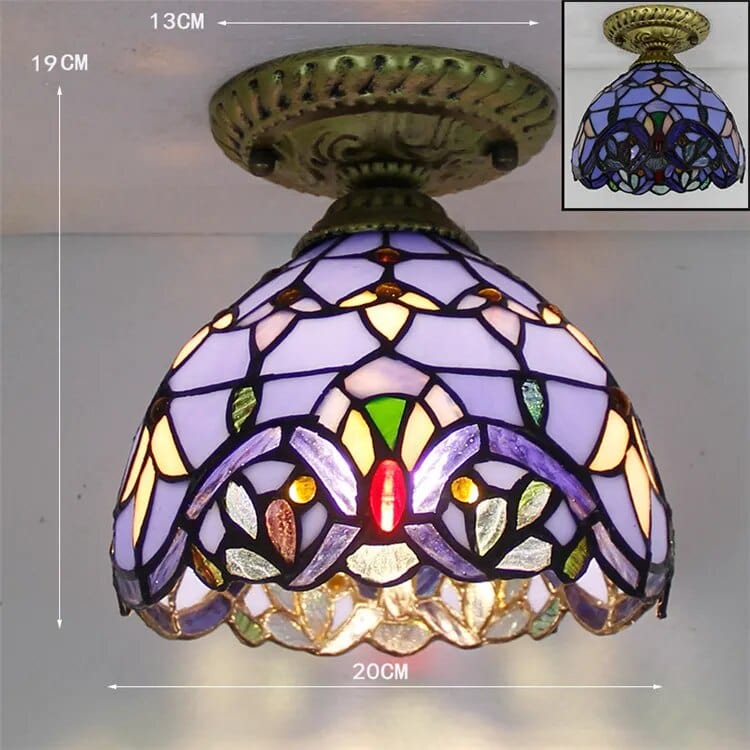 Plafonnier Led en verre design avec ampoule 7W E27 | Marco Lucetti Q